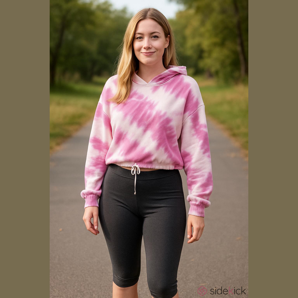 DSG Allison & Twitch tie dye cropped hooded sweatshirt Woman’s 2X